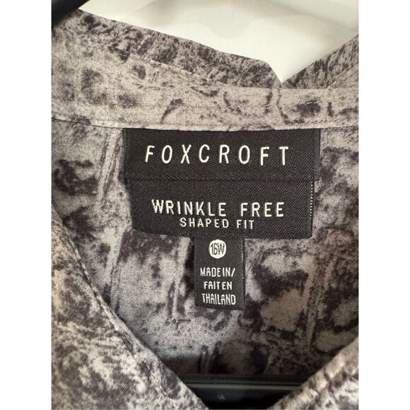 NEW Foxcroft Women's 100% Tencel Grey Wrinkle Free Shaped Fit Button Up Shirt sz - Picture 4 of 6